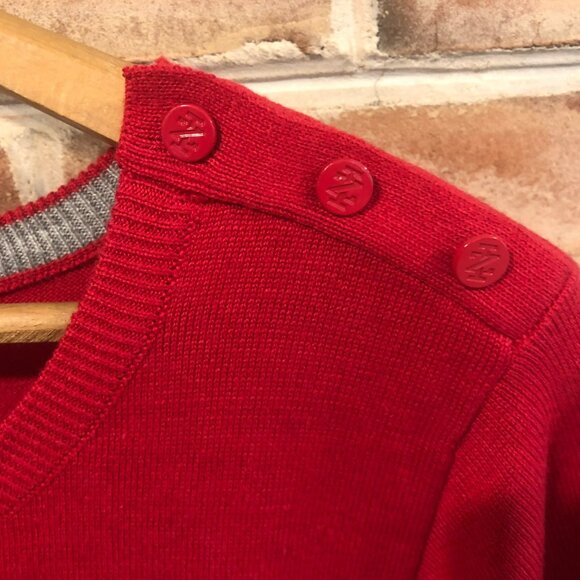 IZOD Sweater Men's Argyle Diamond Red Sz L - Picture 3 of 7